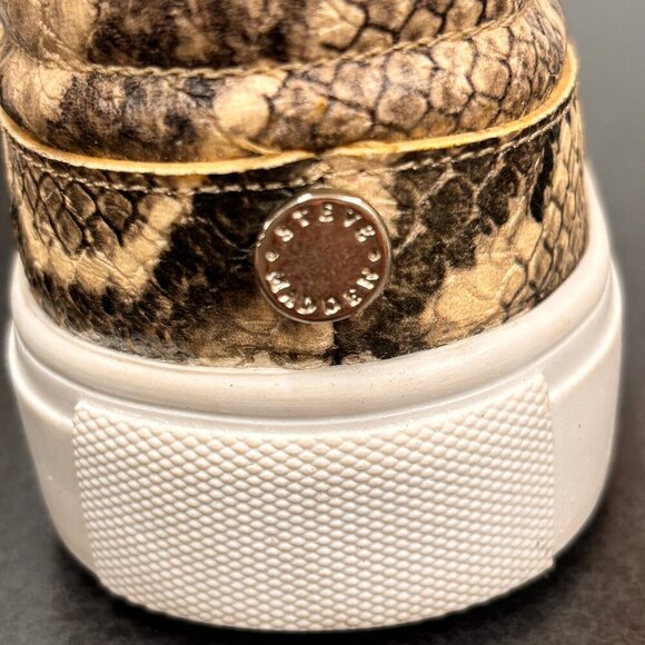 Steve Madden Gills Natural Faux Snake Slip-On Sneakers Women's Loafers Size 7.5 - Picture 10 of 10